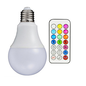 E27 B22 3W 5W 10W RGB+W Multicolor LED Lamp Light 16 million Color Changing Bulb + Remote Control led rgb bulb