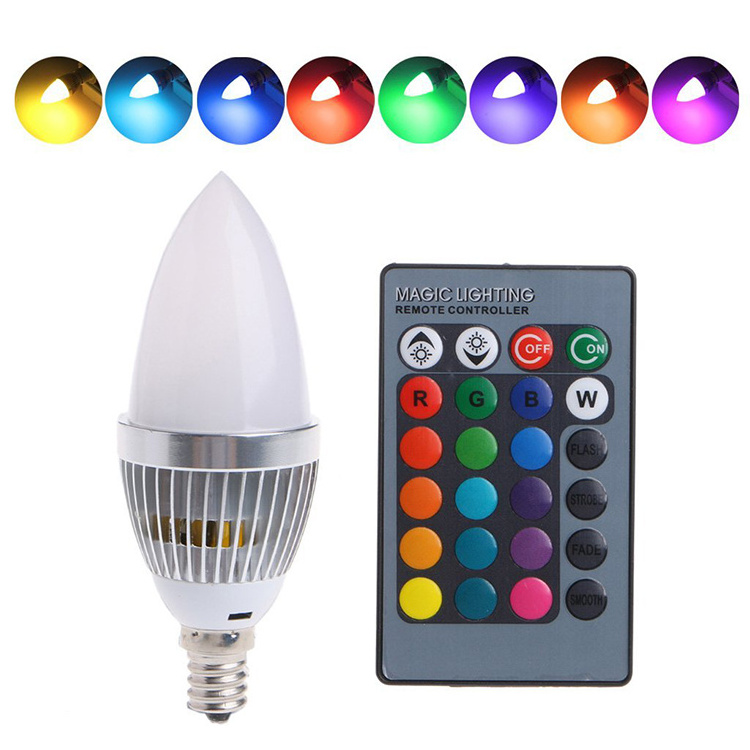 E27 B22 3W 5W 10W RGB+W Multicolor LED Lamp Light 16 million Color Changing Bulb + Remote Control led rgb bulb