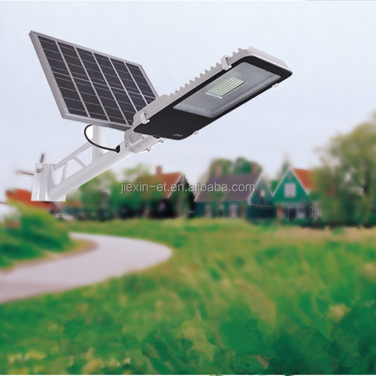 Hot sell solar street lights use for home garden village 100w 200w 300w all night led street light solar