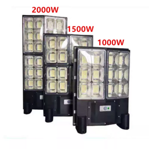 1000w 1500w 2000w motion sensor and working time more than 12hours IP65 outdoor all in one solar street light