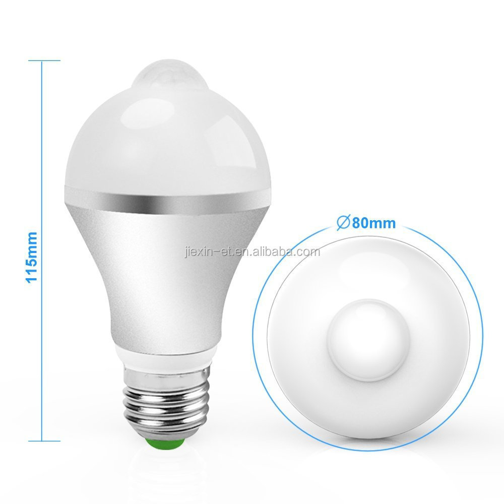 Smart Led Sensor Light Bulb E27 5w 7w 9w Microwave Radar Motion& Ambient Light Sensor Lamp Ce Rohs