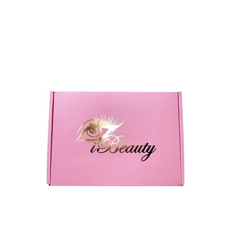 Custom Shipping Corrugated Logo Perfume Makeup Pink Gift Box Professional Cosmetic Mailer Paper Box For Custom Pink Mailing Box