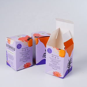 Custom Paper Card Color Printing Box Flower Tea Coffee Package Boxes With Logo Custom Printed Tea Packaging Box