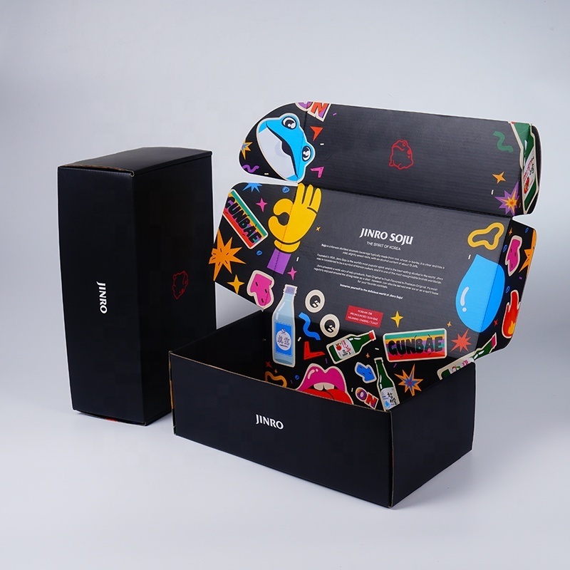 Factory Custom Logo Printed Hard Foldable Corrugated Packaging Box Gift Shoes Clothing Shipping Paper Packaging Boxes