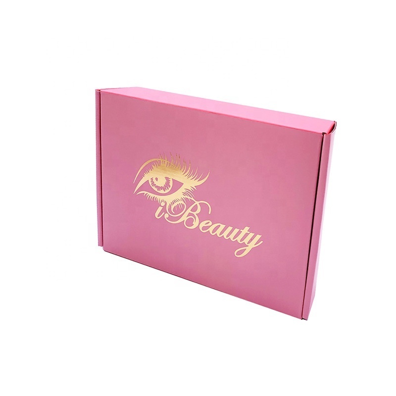 Custom Shipping Corrugated Logo Perfume Makeup Pink Gift Box Professional Cosmetic Mailer Paper Box For Custom Pink Mailing Box