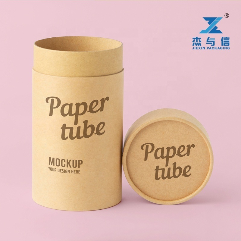 Cylinder Printed Skincare Containers Kraft Cardboard Packaging Round Box Push Up Paper Tube Cardboard Tube Packaging