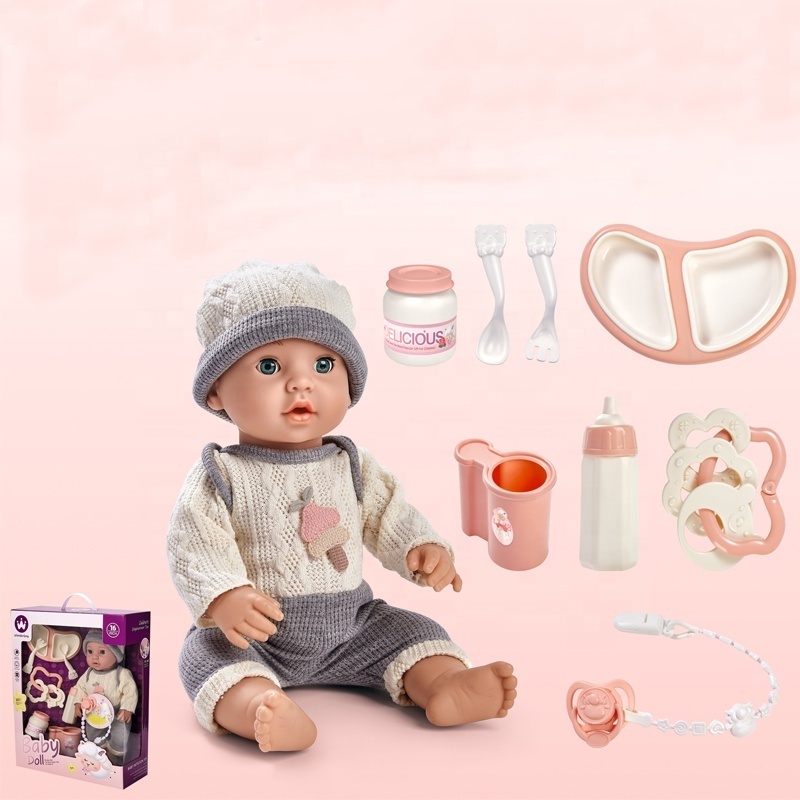 New Product Ideas 40 cm Big Eye Soft Vinyl Reborn Doll 16 inch Adorable Born Baby Toy  Dolls For Girls