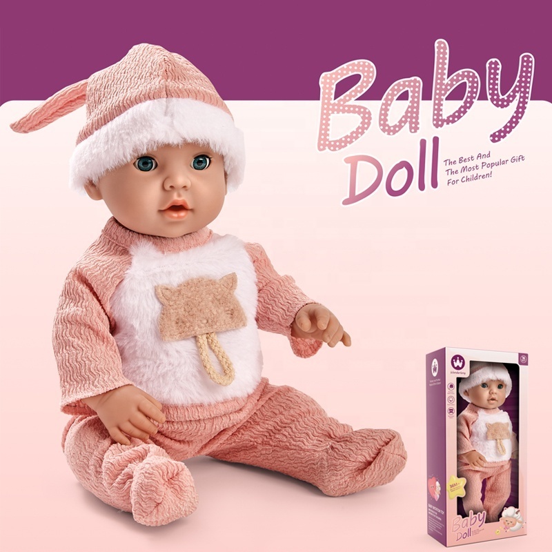 New Product Ideas 40 cm Big Eye Soft Vinyl Reborn Doll 16 inch Adorable Born Baby Toy  Dolls For Girls