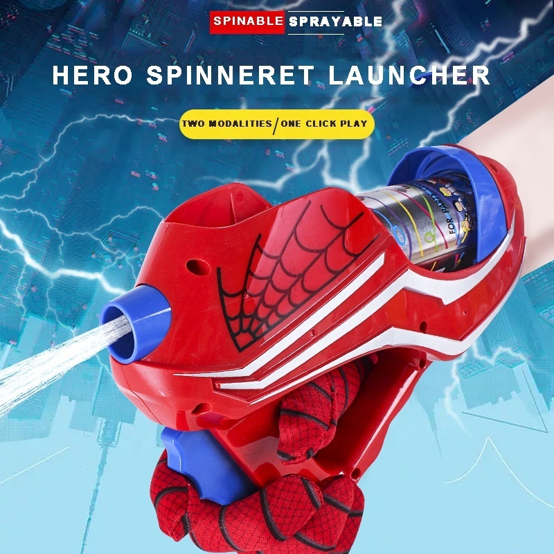 Trending Juguetes 2024 Party Cosplay  Launcher Novelty Gag Toys Real Functional Spider-man Web Shooter