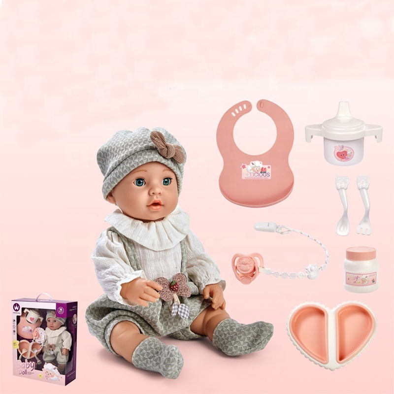 New Product Ideas 40 cm Big Eye Soft Vinyl Reborn Doll 16 inch Adorable Born Baby Toy  Dolls For Girls