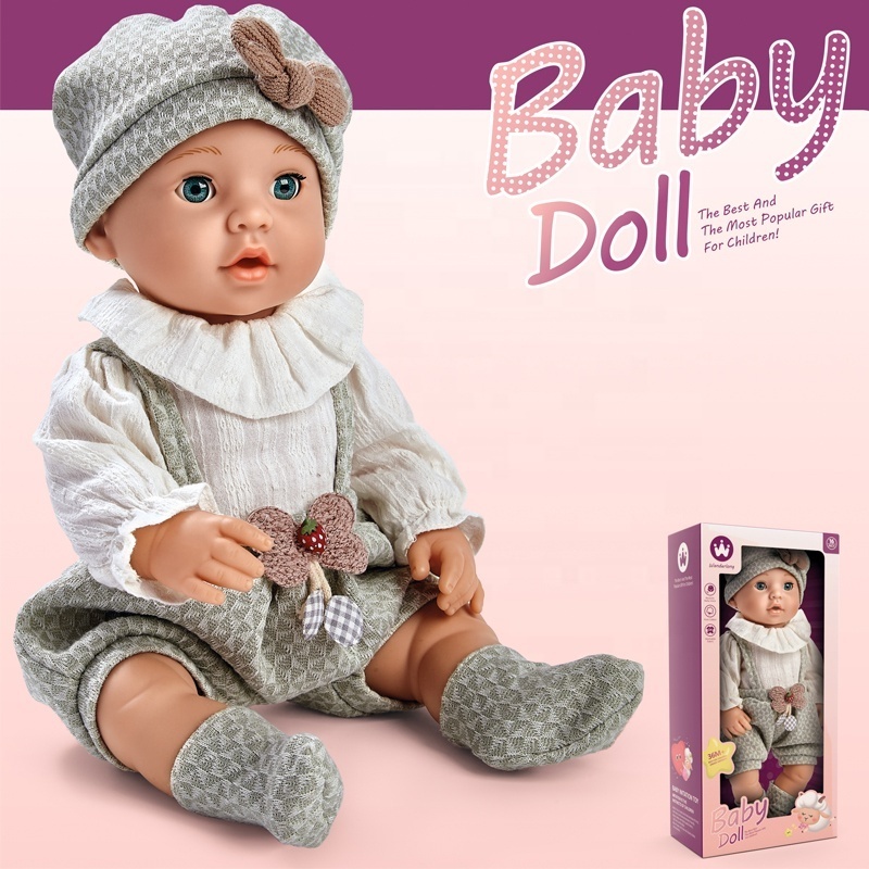 New Product Ideas 40 cm Big Eye Soft Vinyl Reborn Doll 16 inch Adorable Born Baby Toy  Dolls For Girls