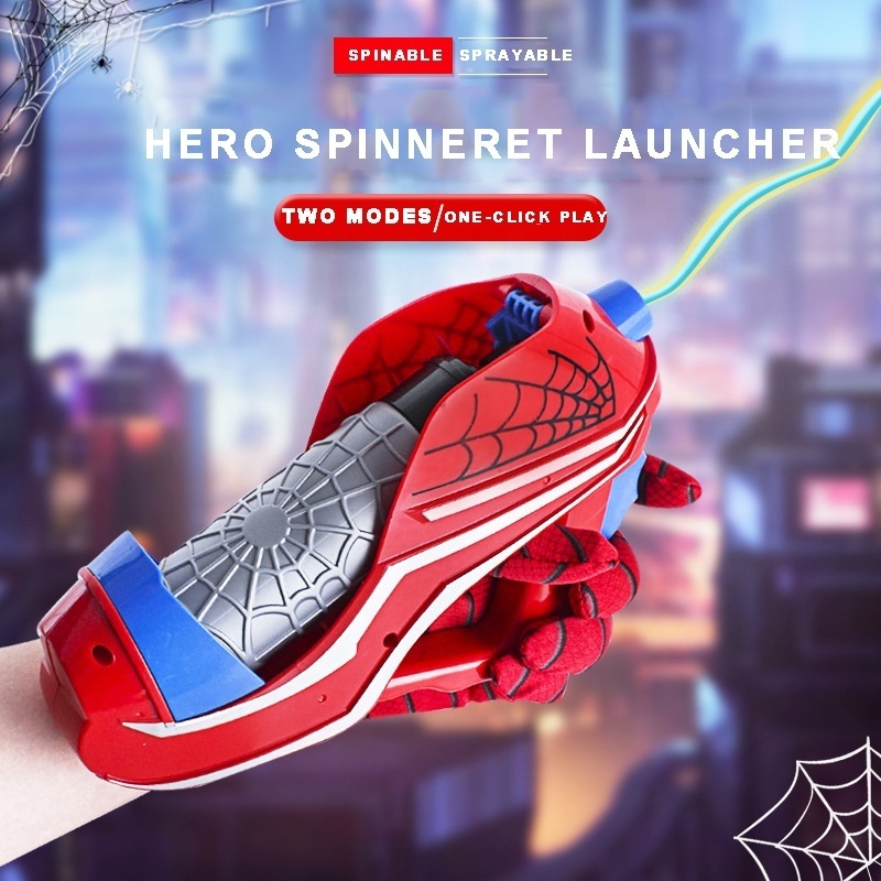 Juguetes 2023 Tendencia Novel Water Gun Role Play Silk Launcher Real Spider Man Web Shooter