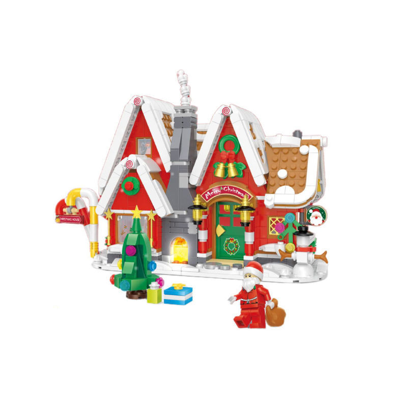 New Arrival Kids Christmas Building Block Toy Mini Bricks Nano Block Plastic House Building Brick Set For Children