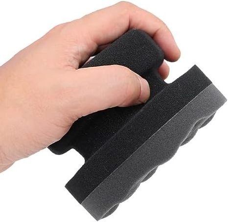 Large Tire Shine Applicator Pad - Tyre Brush Tire Dressing Applicator Hex Grip Soft Sponge Pad