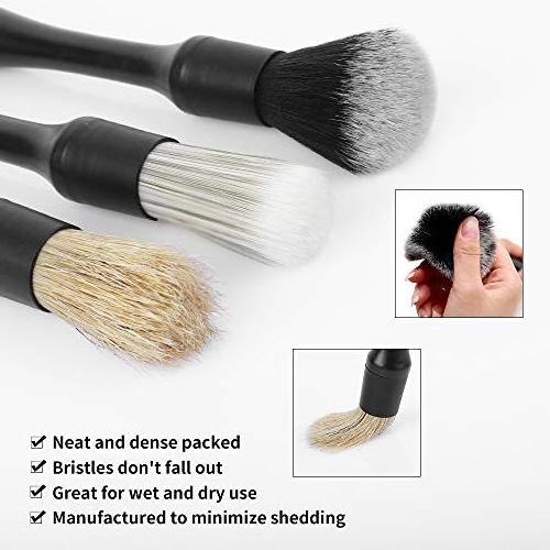 Ultra Soft Car  Brush Set Soft car detailing brush set Auto hot selling  wheel brushes 3pcs Car Wash Auto Cleaning