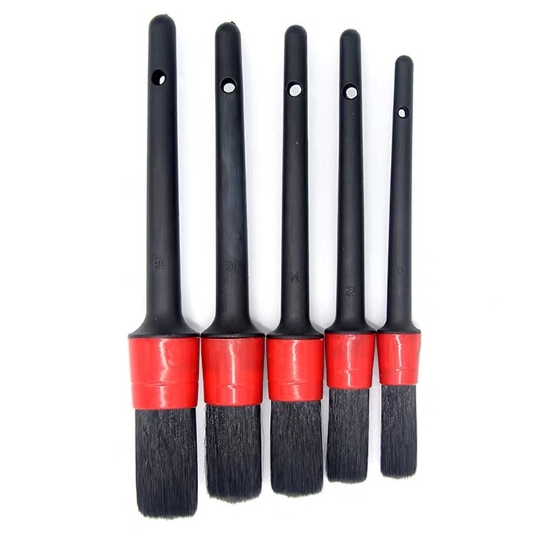 5 Pieces Car Detailing Brush Set, Car Interior Cleaning Kit, Different Sizes Automotive Detail Brushes Perfect for auto