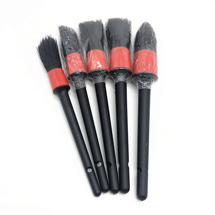 5 Pieces Car Detailing Brush Set, Car Interior Cleaning Kit, Different Sizes Automotive Detail Brushes Perfect for auto