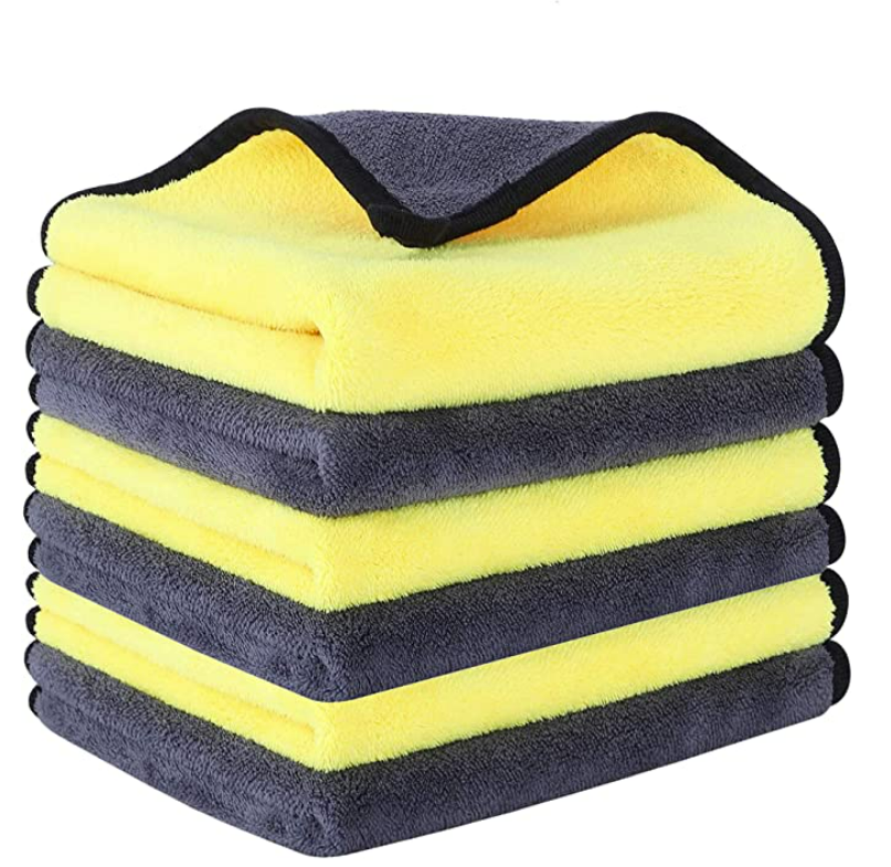 Dual Layer 600GSM Microfiber Car Cleaning Cloth Quick Dry Automotive Detailing Towel Wax Polishing Made Coral Fleece Polyester