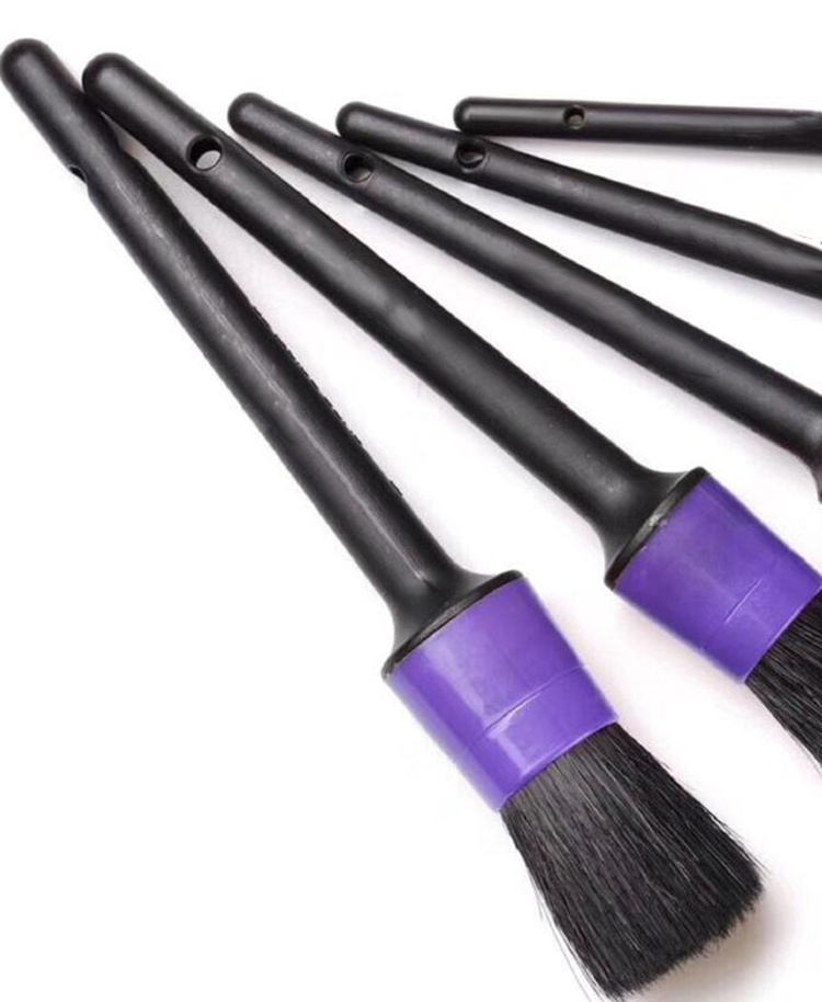 5 Pieces Car Detailing Brush Set, Car Interior Cleaning Kit, Different Sizes Automotive Detail Brushes Perfect for auto