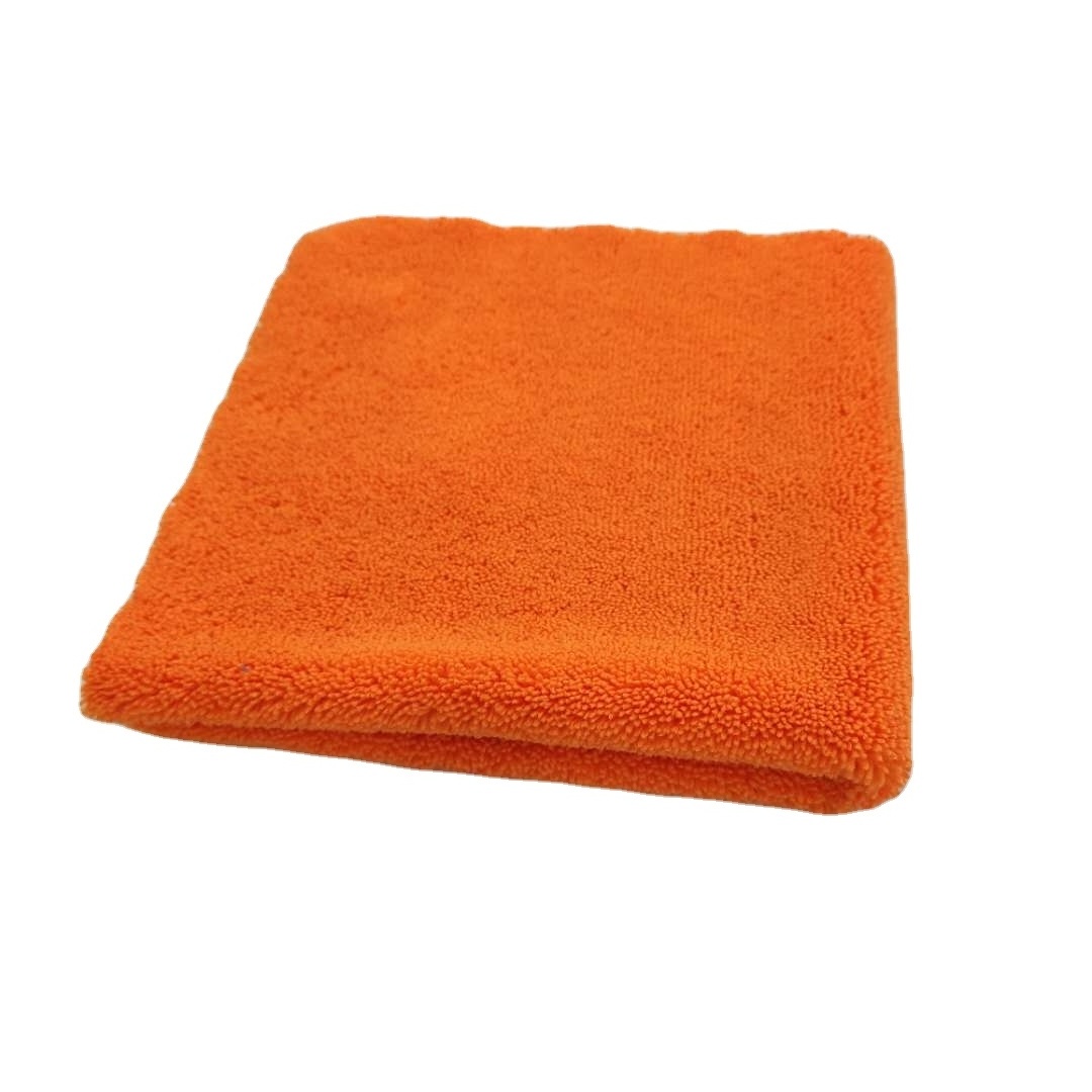 16x16in Soft Microfiber Edgeless Polish Clean Towel 400gsm Print Multi-Purpose Auto Detailing Microfiber Wash Cloth Car Dryer