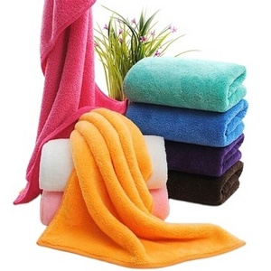 Hair Salon Bath /Sports /Airplane Adult Woven using microfiber Weft Knitting Plush Microfiber Coral Fleece towels