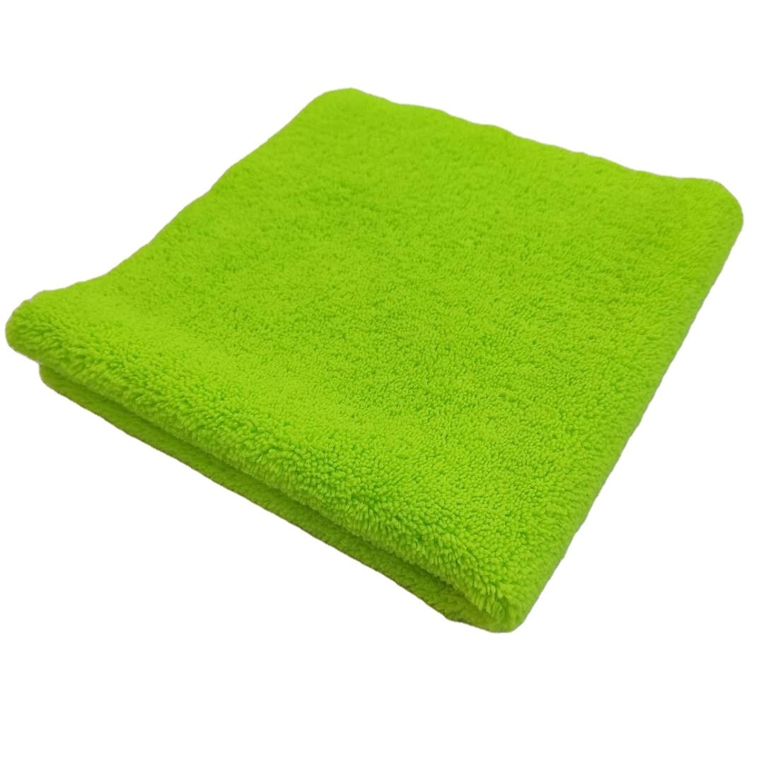 16x16in Soft Microfiber Edgeless Polish Clean Towel 400gsm Print Multi-Purpose Auto Detailing Microfiber Wash Cloth Car Dryer