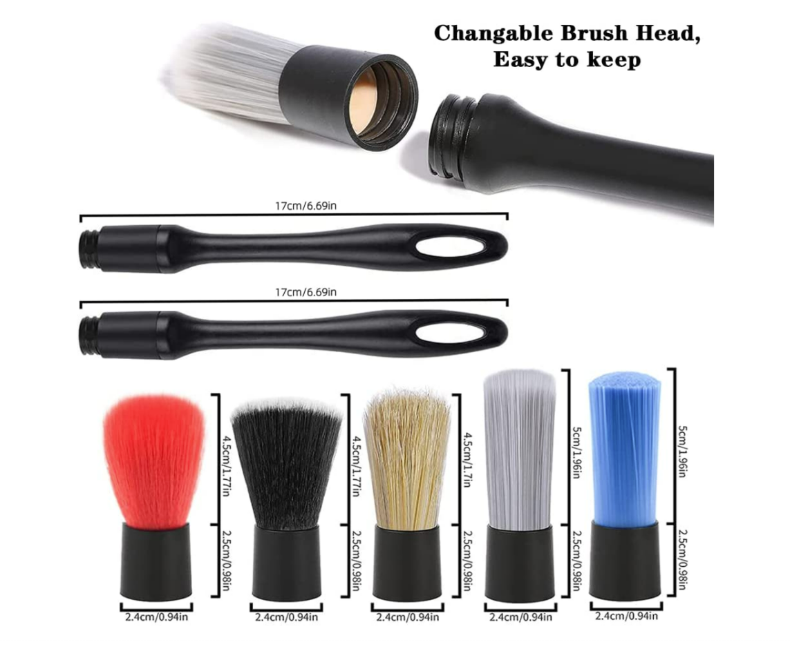 Ultra Soft Car  Brush Set Soft car detailing brush set Auto hot selling  wheel brushes 3pcs Car Wash Auto Cleaning