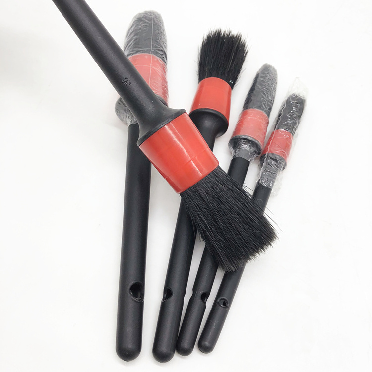 5 Pieces Car Detailing Brush Set, Car Interior Cleaning Kit, Different Sizes Automotive Detail Brushes Perfect for auto