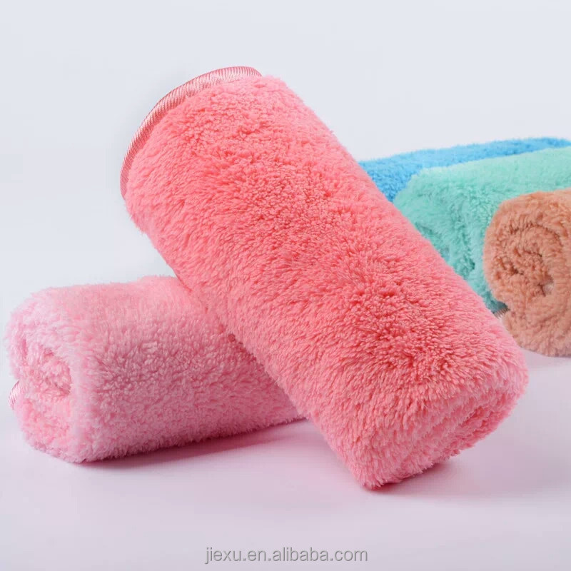 Hair Salon Bath /Sports /Airplane Adult Woven using microfiber Weft Knitting Plush Microfiber Coral Fleece towels