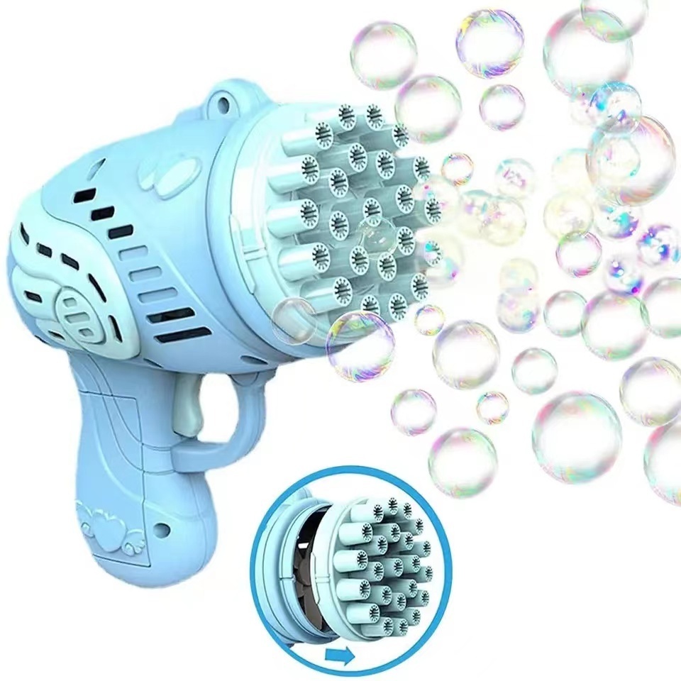 Small Professional 23 Hole Gatling Electric Bubble Making Machine Guns 2023 Summer Toys For Kid