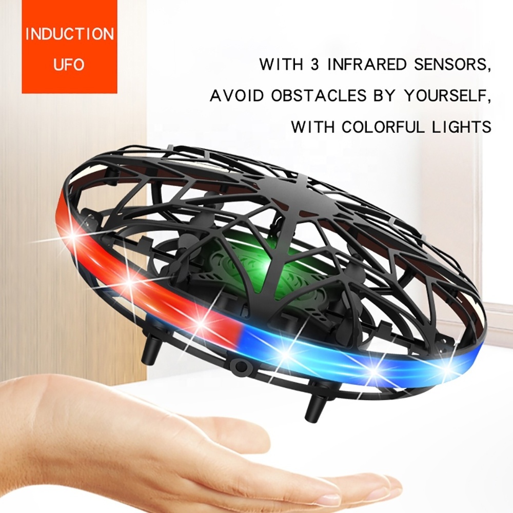 2022LED Hand Operated UFO Drone for Kids Flying Ball Drone Light Up Toys for Boys and Girls