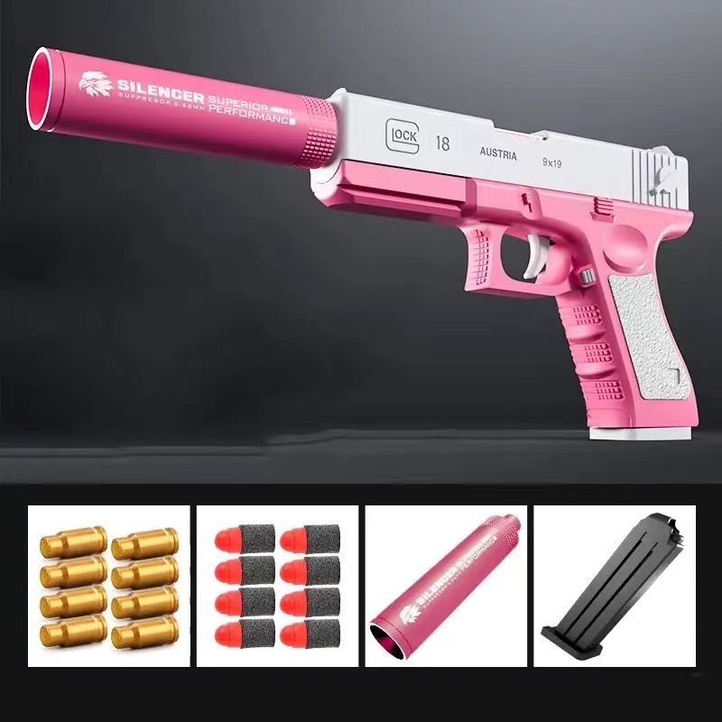 Hot Selling G18 Soft Bullet Toy Gun Soft Bullet Pistol With Shell Ejection Pistol Toys Foam Blaster For Kids