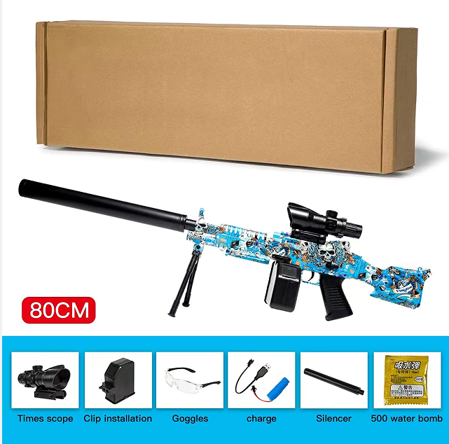 Fully Automatic Gel Water Gun Pistol Ak47 Uzi M416 M4 Ammo Orbie Electric Splatter Ball Gun Bla ster