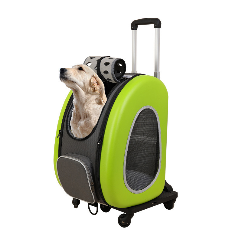 Rolling Pet Carrier Backpack With Removable Wheels,Luxury Package Pet Carrier