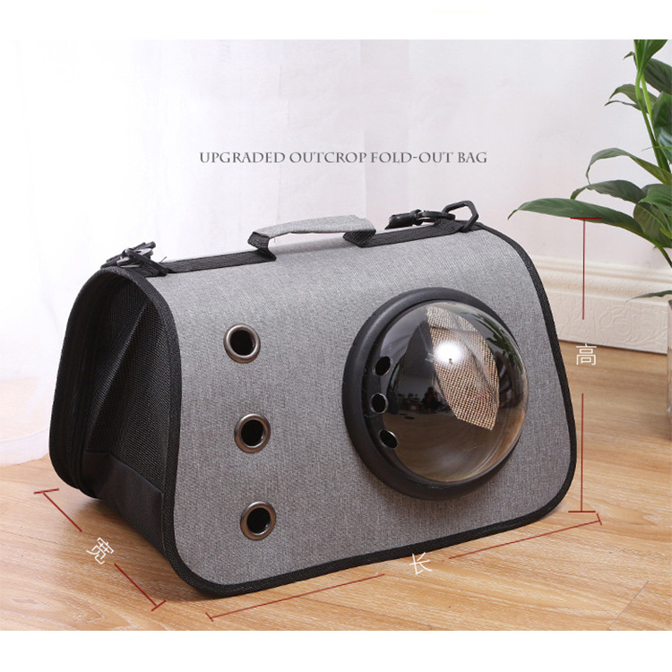 Transparent  Window Canvas Large Pet Carrier Cat Dog Breathable Pet Walk Big Bag Bubble Cat Backpack