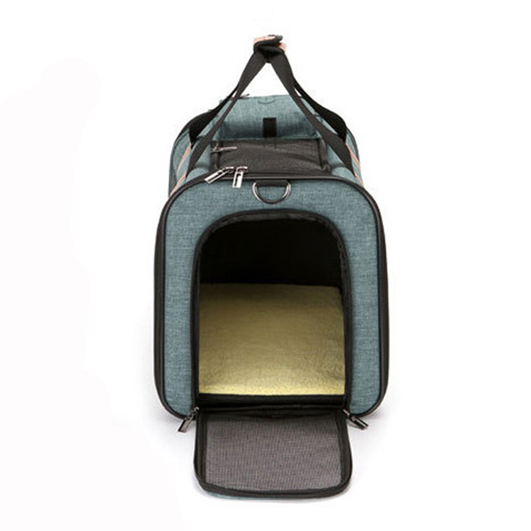 Sanan pet cages carriers houses airline approved leather cloth material portable dog cat cages with water proof function