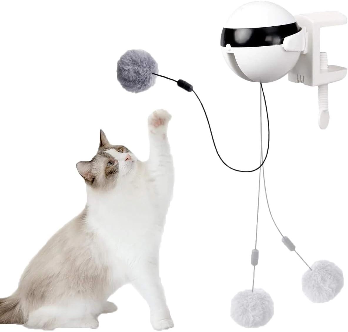 Interactive Cat Toys Simulation Automatic Robotic Mice Toy with Feather Cats  Electric Mouse Toy for Indoor Cats