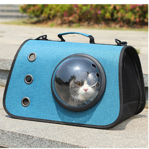 Transparent  Window Canvas Large Pet Carrier Cat Dog Breathable Pet Walk Big Bag Bubble Cat Backpack