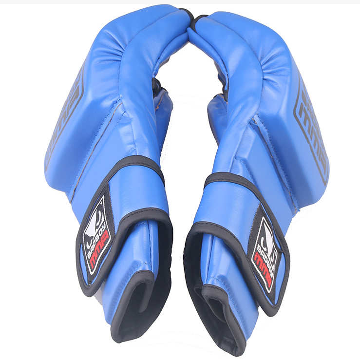 Black Fighting MMA Boxing Sports Leather Gloves Tiger Muay Thai fight box mma gloves boxing sanda boxing glove pads mma