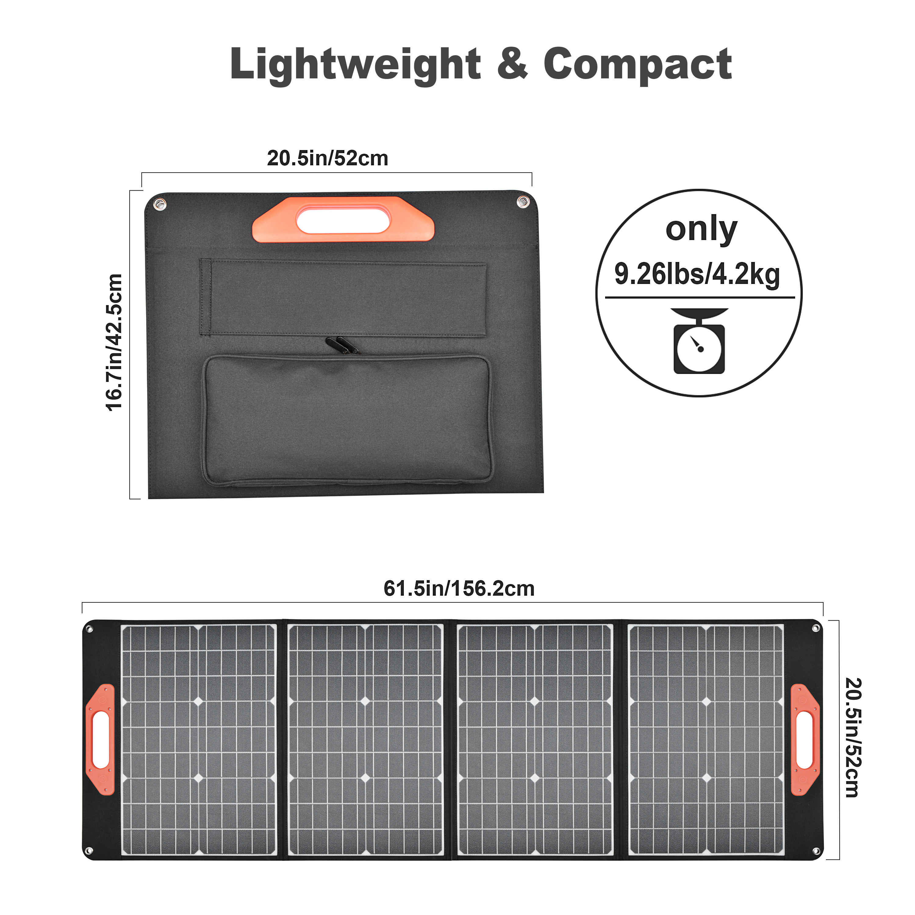 Hight Efficient Outdoor Portable 120w Photovoltaic Panel  Etfe Monocrystalline Foldable Solar Panels With 220v Solar Power Bank