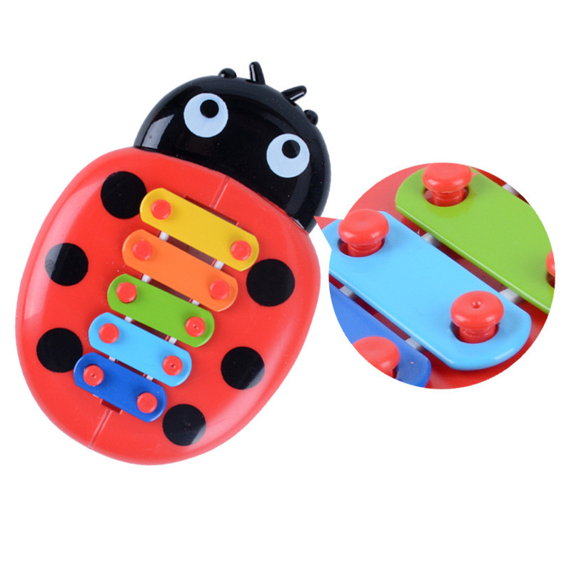 New insect hand knock piano baby early education cartoon ladybug music toy children percussion instrument toys