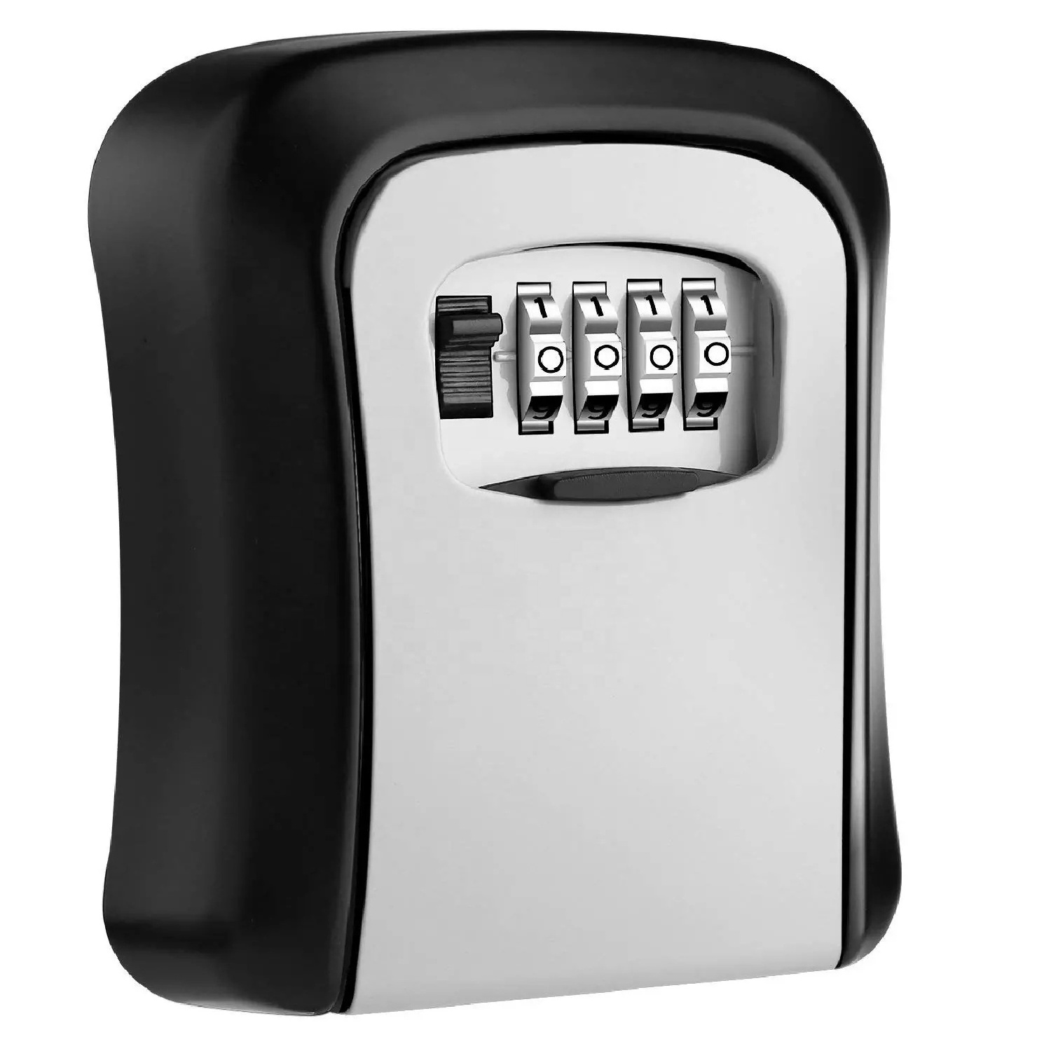 Wall Mounted Aluminum Alloy Key Safe Box Weatherproof 4 Digit Combination Keys Storage Lock Boxes Indoor Outdoor