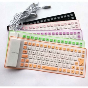 New 88 Keys Portable Waterproof Wired Flexible Soft Silicone USB Keyboard For PC Wholesale