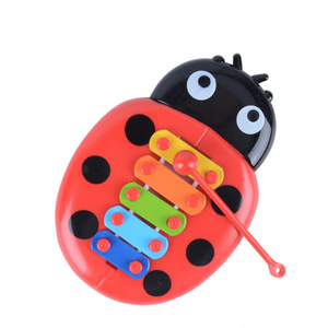 New insect hand knock piano baby early education cartoon ladybug music toy children percussion instrument toys