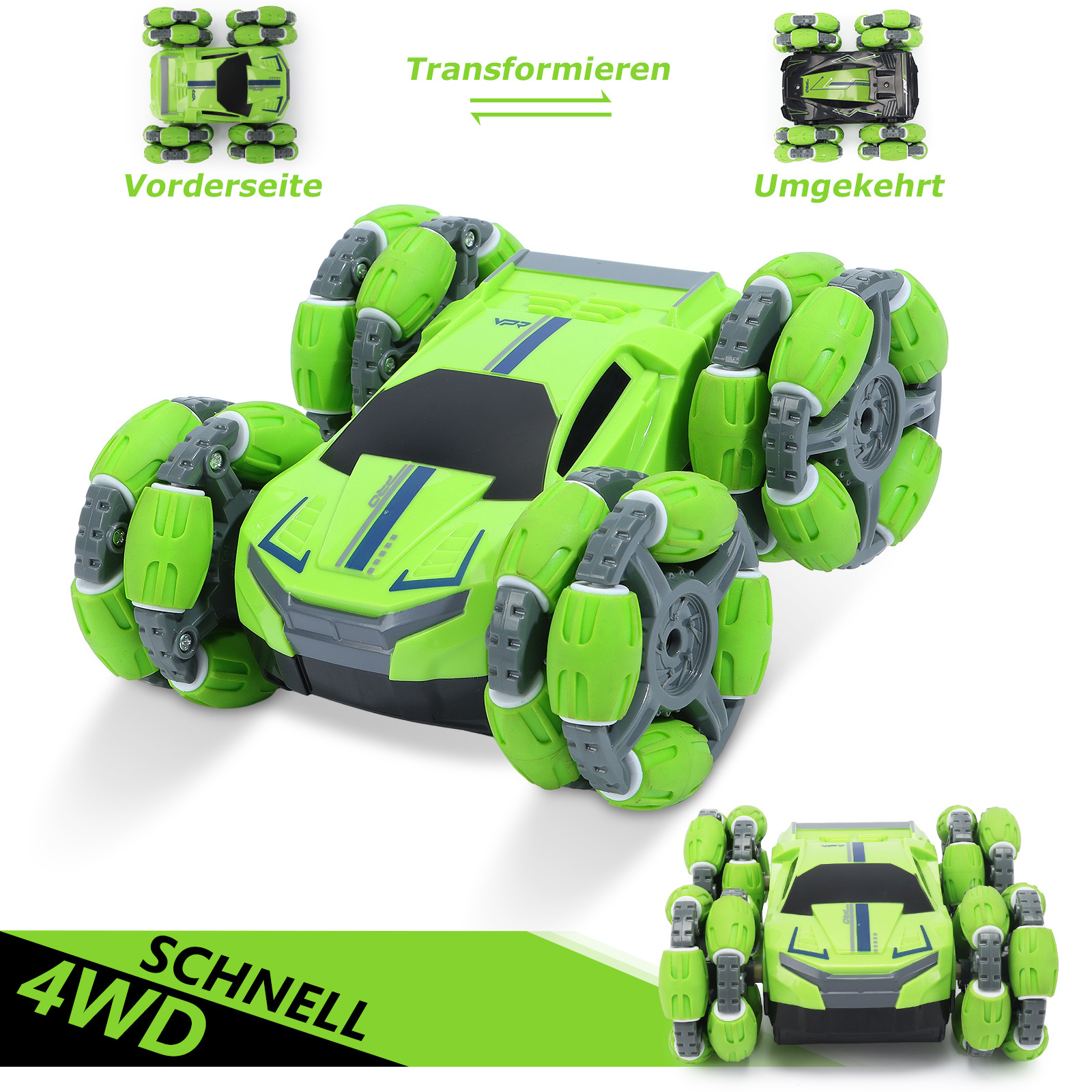 Remote Control Car Rechargeable Double Sided 360 Flips RC Stunt Car 2.4Ghz 4WD All Terrain RC Race Car Toy Xmas Gift