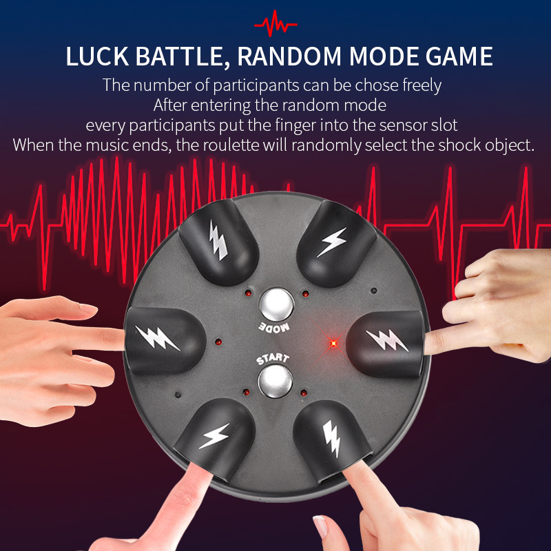 Fast Delivery Tricky Electric Finger Lie Detector Finger Shock Game Shocking Roulette Shots Reloaded Shock Table Game For Kids