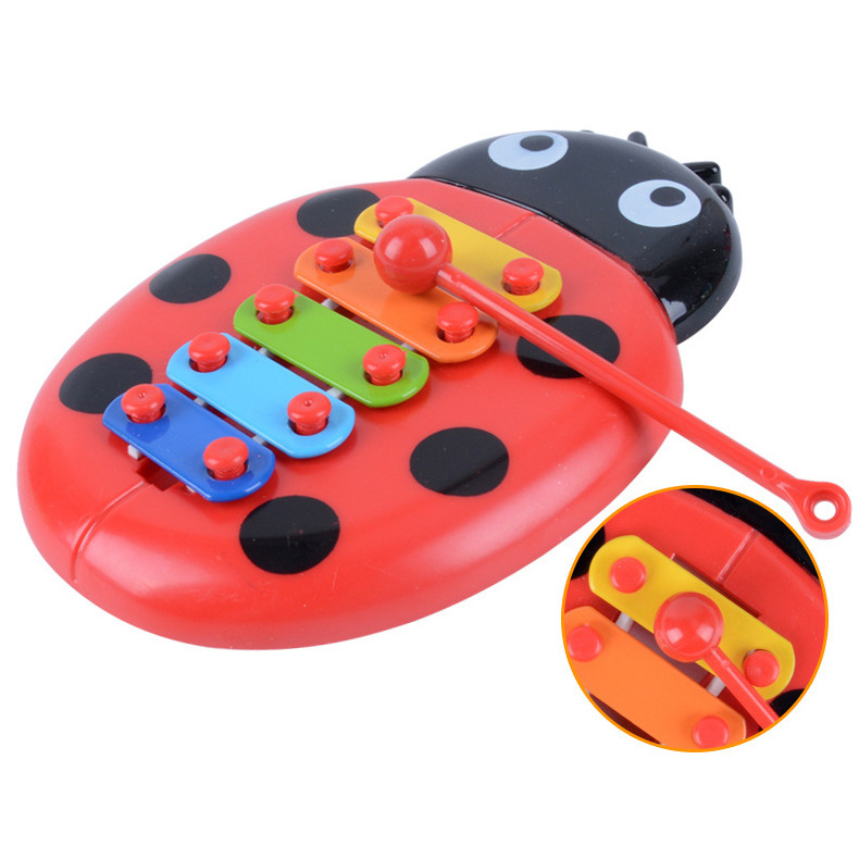 New insect hand knock piano baby early education cartoon ladybug music toy children percussion instrument toys