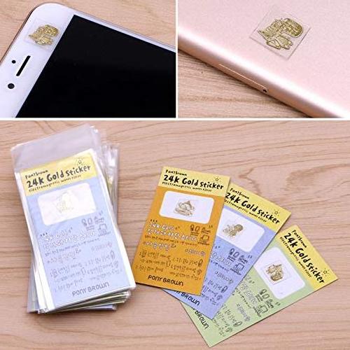 Super cheap Phone Accessories Cartoon Anti-Radiation  24KGold-Plated Mobile Camera Cell Phone Stickers cheapest