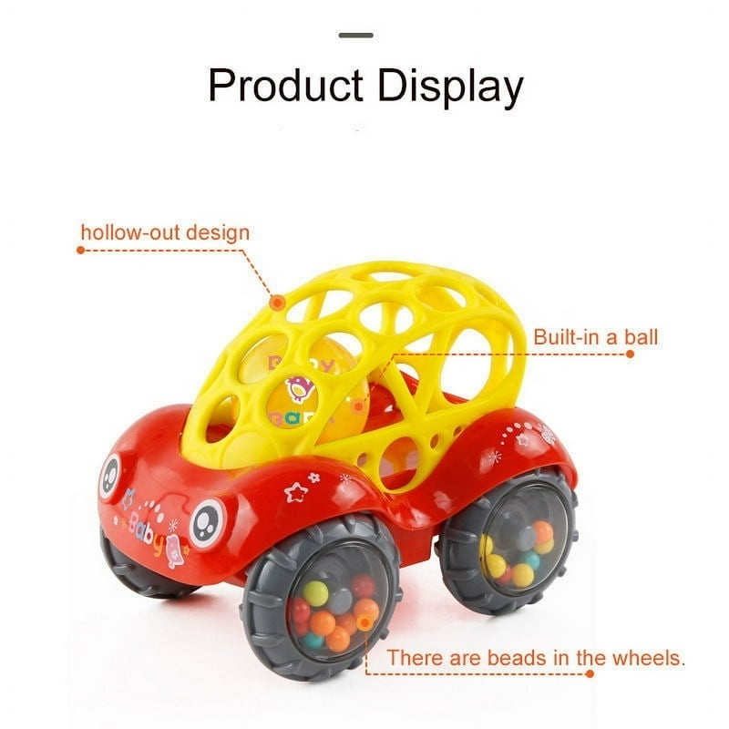 Rattles and Rolling Cars Baby Toys Gift Car Toys 5 inch Boys and Girls for 3 to 24 Months Old Baby Toy Vehicles