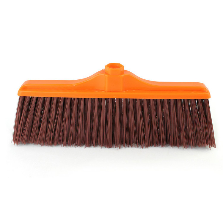 Lightweight Indoor Plastic Broom Head with Feathered Bristles for Home Cleaning Ideal for All Floors Broomstick